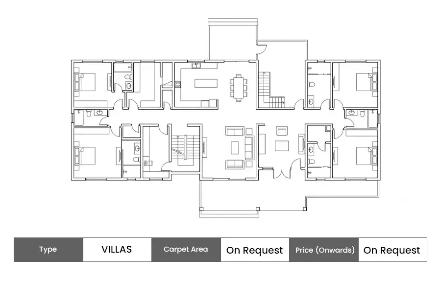 Lodha Villa Royale Gold Villas floor plan, sq ft carpet area